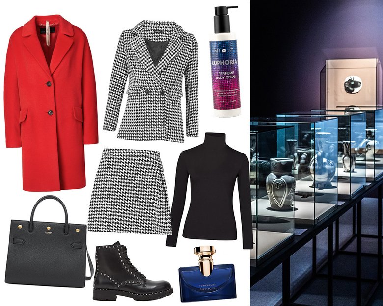 Пальто Marc Cain, костюм Boohoo, водолазка Terekhov Girl, сумка BURBERRY, ботинки ash, парфюм Tubereuse Mystique, Bvlgari, крем для тела, MIXIT