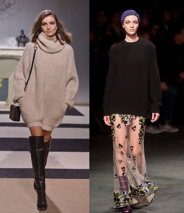 Показ коллекции H&M (слева) и Givenchy