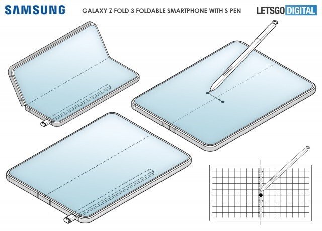 Как представляли Samsung Galaxy Z Fold 3 со стилусом S Pen. Фото: LetsGoDigital