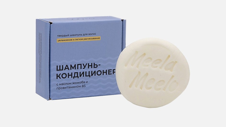 Твердый шампунь-кондиционер «Увлажнение и легкое расчесывание», Meela Meelo Твердый шампунь-кондиционер «Увлажнение и легкое расчесывание», Meela Meelo