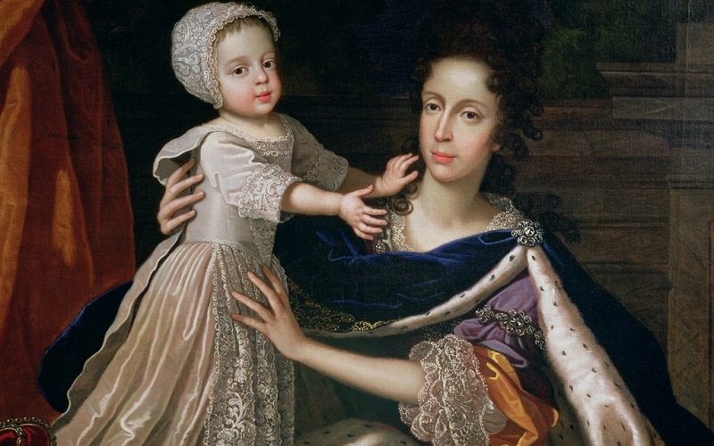 Мария Моденская с сыном, который так и не стал королем Яковом III: страна просто отказывалась верить, что он действительно является королевским ребенком