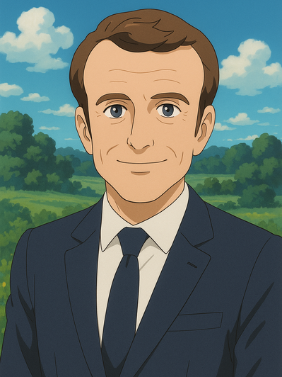 Эммануэль Макрон в стиле Ghibli Эммануэль Макрон в стиле Ghibli