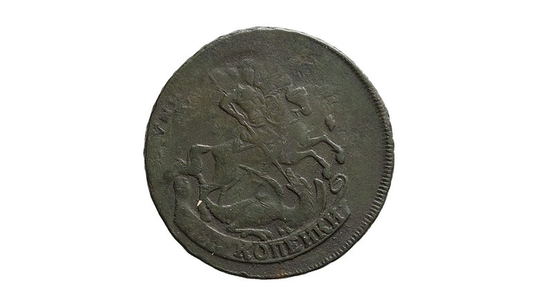 2 копейки, медь, 1758