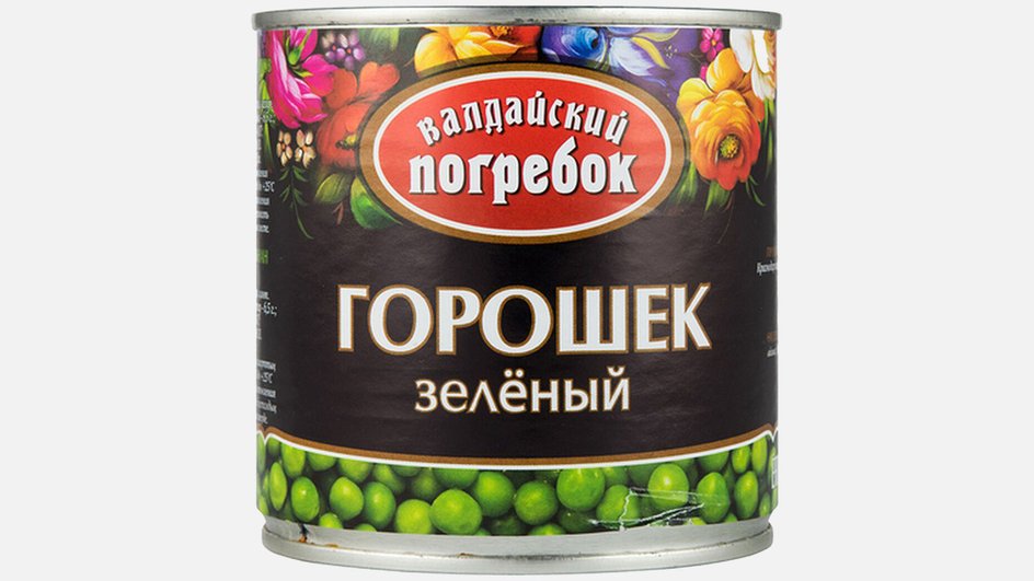 «Валдайский погребок» горошек зеленый из мозговых сортов. Консервы стерилизованные. «Валдайский погребок» горошек зеленый из мозговых сортов. Консервы стерилизованные.
