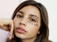 макияж девушка рисунки на лице