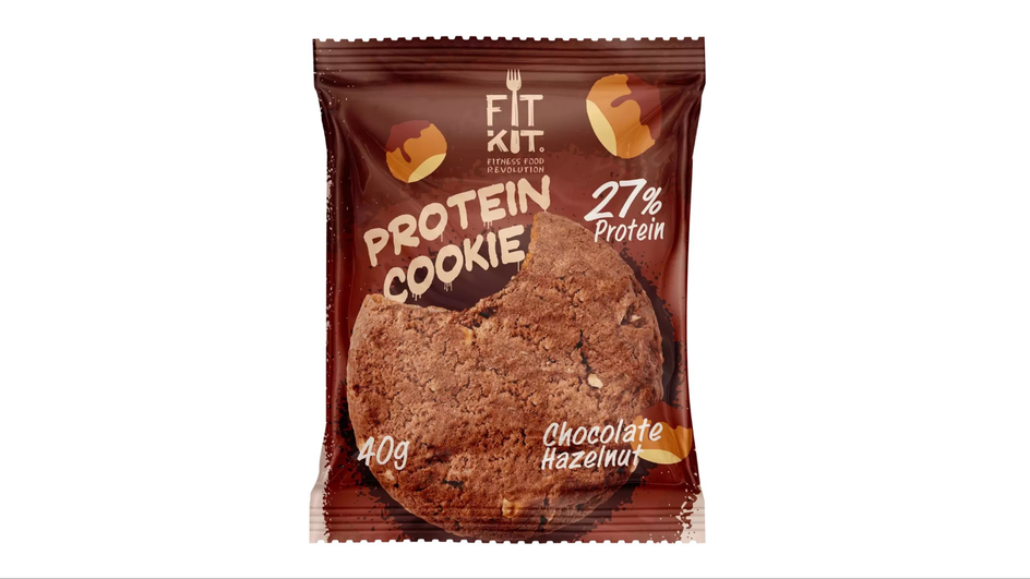 Протеиновое печенье фирмы FitKit серия шоколад-фундук