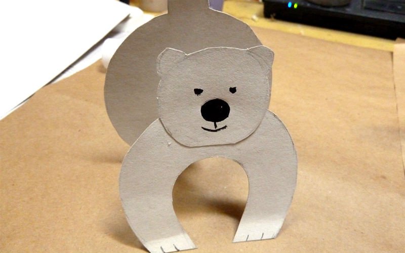 Поделка медведь из бумаги