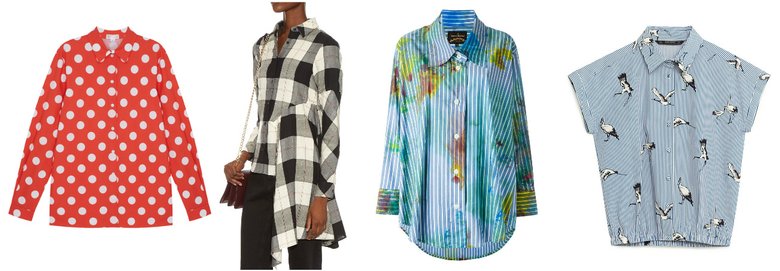 Рубашка ARNOUVEAU; рубашка MM6 by Maison Margiela; рубашка Vivienne Westwood Anglomania; рубашка Zara.