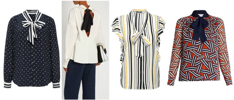 Блуза Tommy Hilfiger; блуза MSGM (Matches Fashion); блуза Motivi; блуза Diane Von Furstenberg.