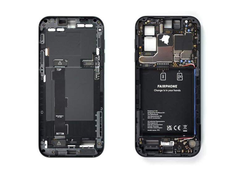 Fairphone 5 в разобранном виде. Фото: iFixit