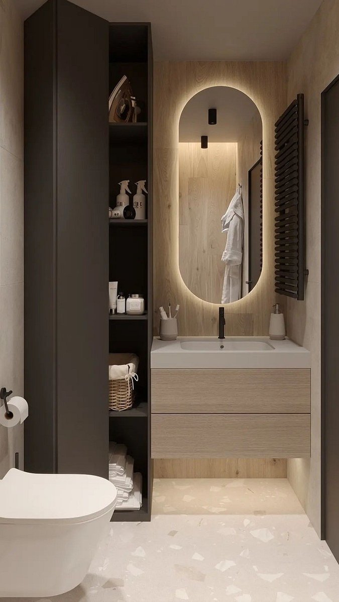 Дизайн ванной комнаты с туалетом: 6 готовых планировок и 90 фотопримеров