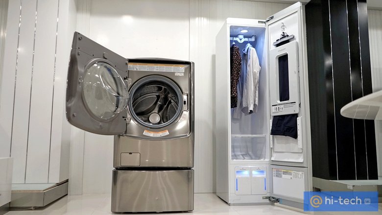 Паровой шкаф по уходу за одеждой стайлер LG S3WER (3 вещи, белый) | Группа компаний «Сантас»
