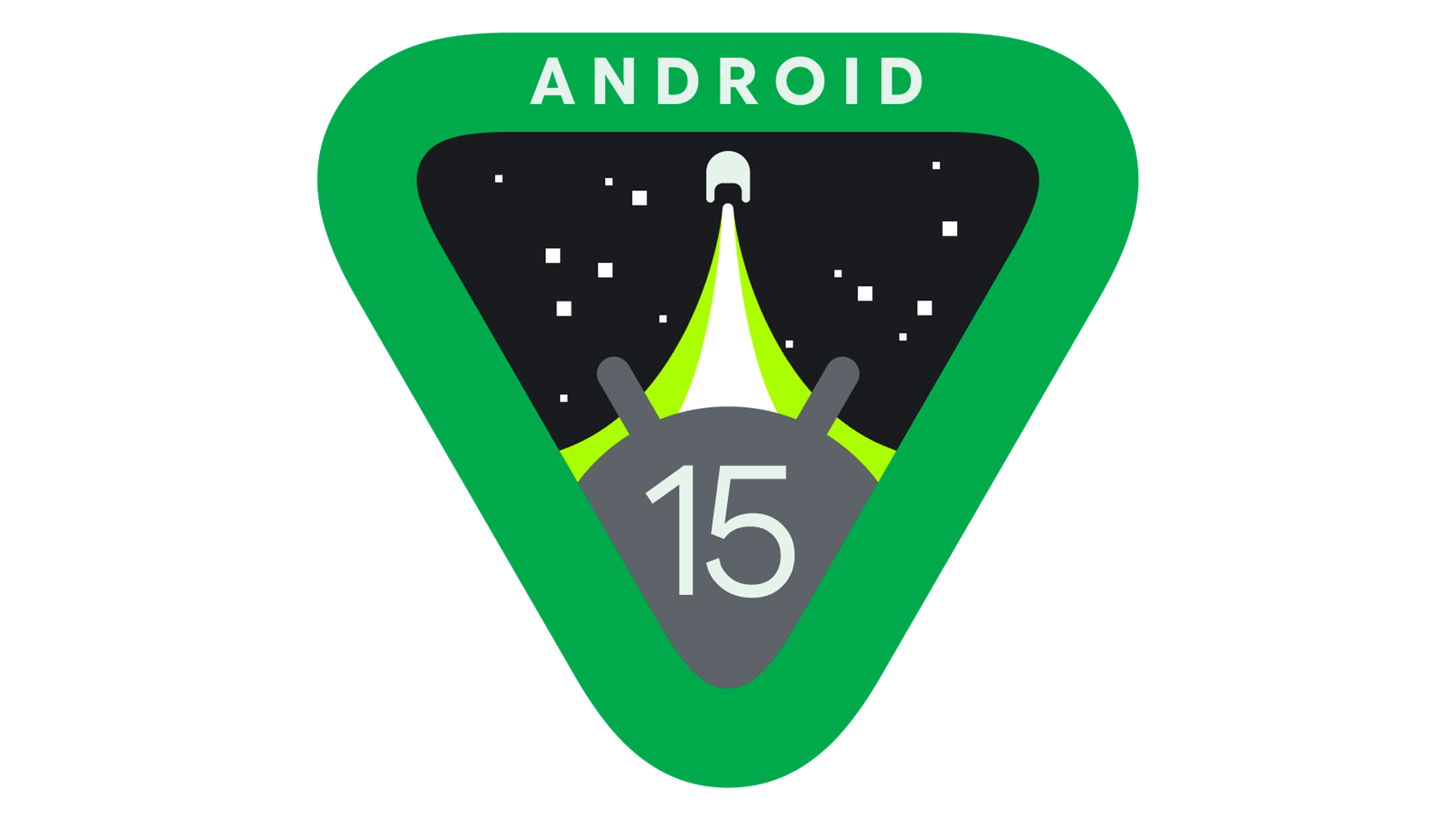 Logo aktualizovaného operačního systému Android 15