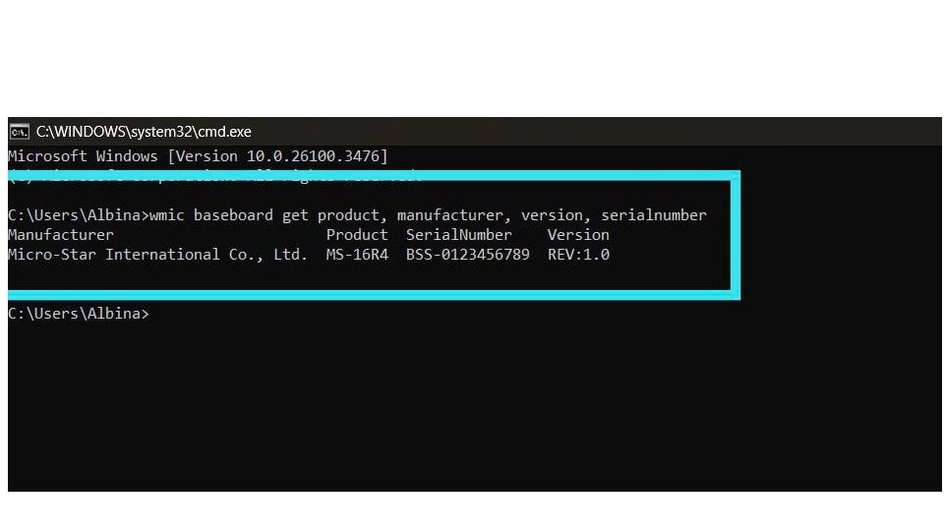 С помощью PowerShell можно узнать модель материнской платы