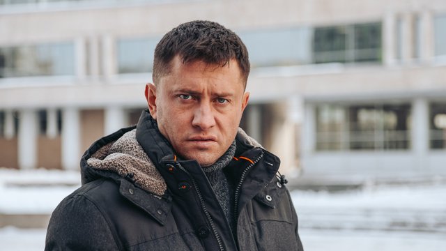 Павел Прилучный на съемках фильма «Мужское слово»