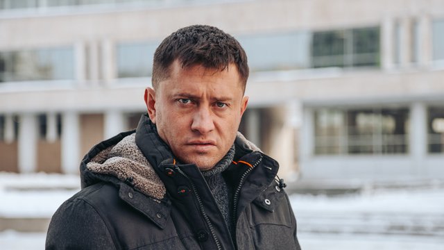 Павел Прилучный на съемках фильма «Мужское слово»