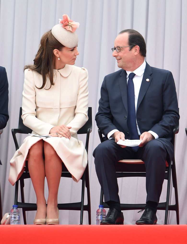 Герцогиня Кэтрин и президент Франции Франсуа Олланд быстро нашли общий язык