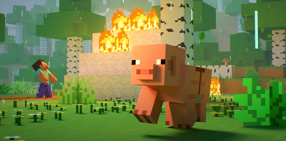 Скриншот из трейлера Minecraft Скриншот из трейлера Minecraft