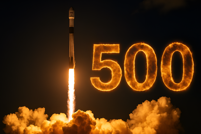 Falcon9 500-й запуск