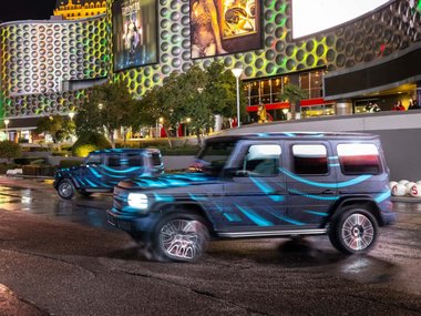 Mercedes-Benz EQG в Лас-Вегасе на выставке CES 2024: танковый разворот