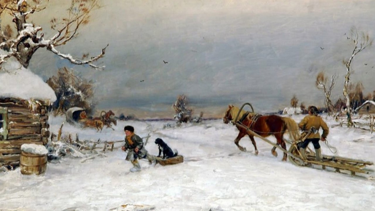 Ю.Ю. Клевер. «Евгений Онегин». Зима. 1909. Холст
