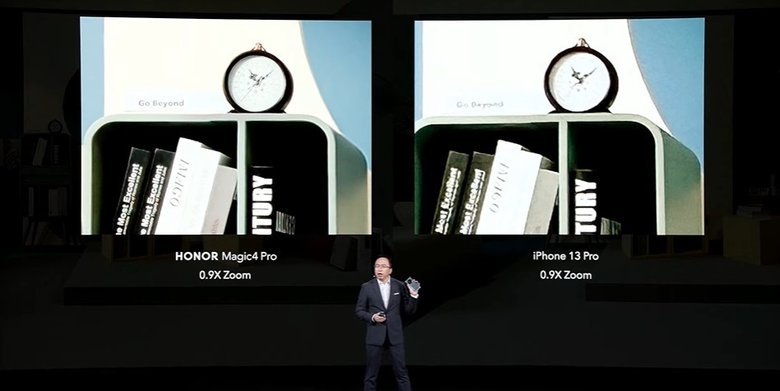 В ходе презентации возможности Magic4 Pro сравнили с iPhone 13 Pro. У новинки Honor фото при приближении казались более четкими