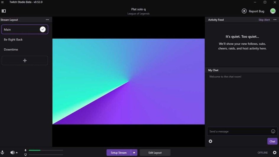Скриншот Twitch Studio Скриншот Twitch Studio