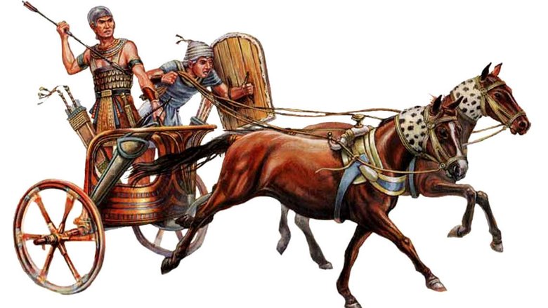 Египетская боевая колесница. Фото: Pinterest