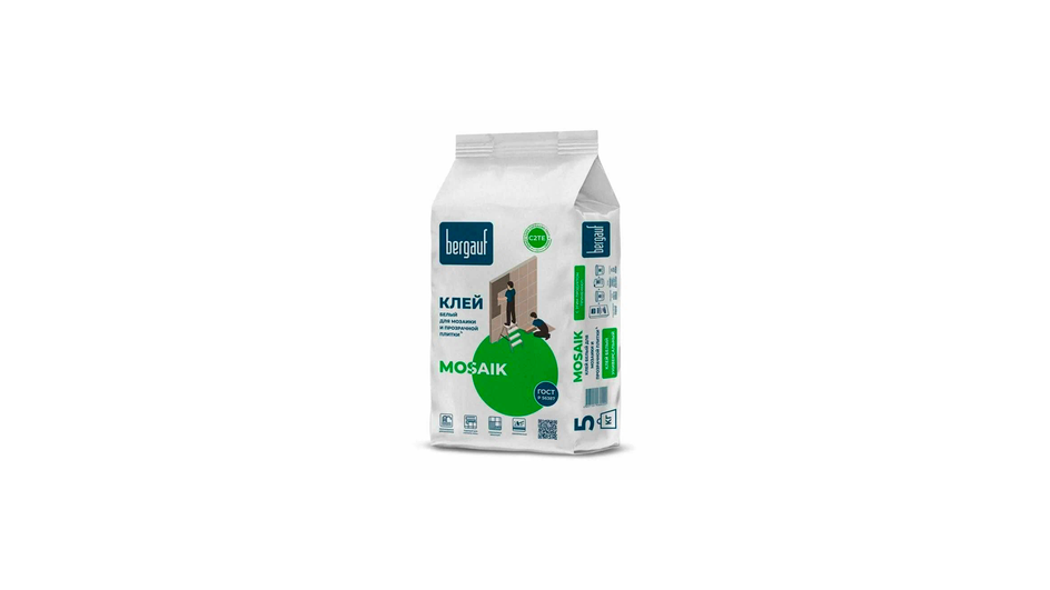 Плиточный клей Bergauf Mosaik для мозаики и прозрачной плитки Плиточный клей Bergauf Mosaik для мозаики и прозрачной плитки