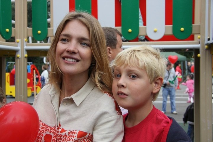 Наталья Водянова и ее сын Лукас