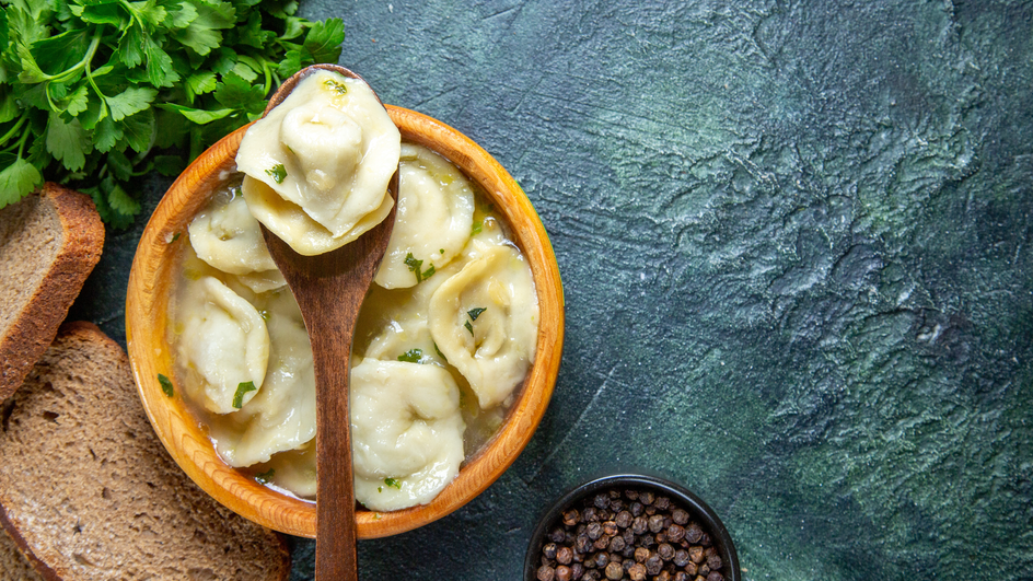 Пельмени с вареной картошкой и грибами Пельмени с вареной картошкой и грибами
