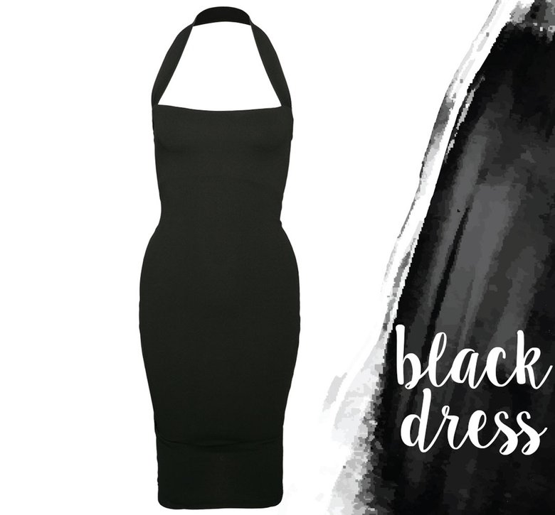 Черное облегающее платье, артикул модели на сайте – 17104
