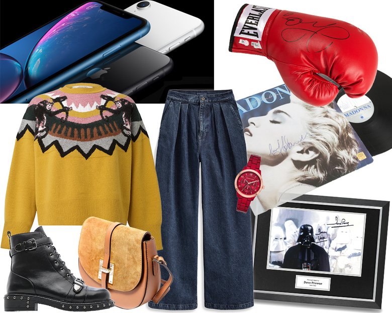 Телефон iPhone Xr; свитер DOROTHEE SCHUMACHER; джинсы Levi's; часы Michael Kors; ботильоны Rio Fiore; сумка Alba
