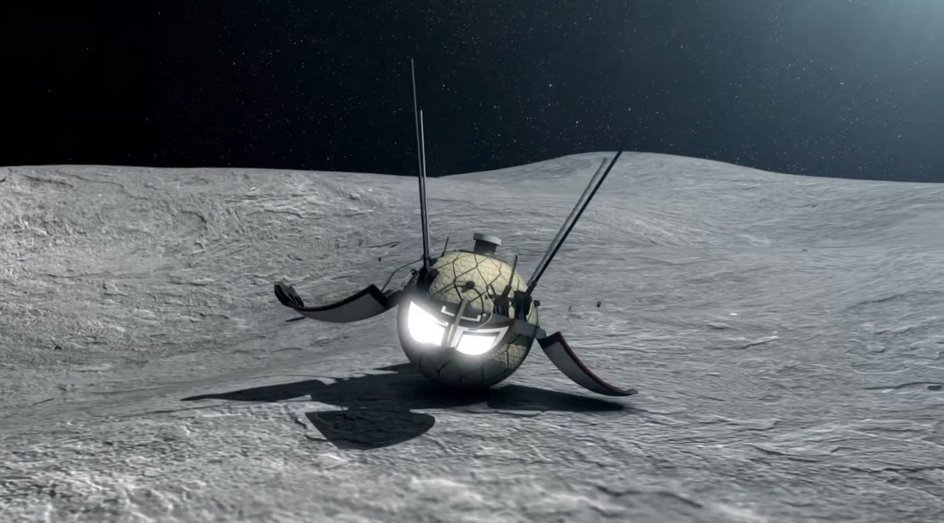 3D-модель АЛС на поверхности Луны.