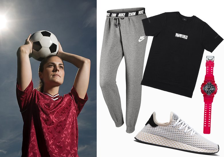 Спортивные брюки Nike (stree-beat.ru); футболка Икеа Спэнст; часы G-Shock; кроссовки аdidas