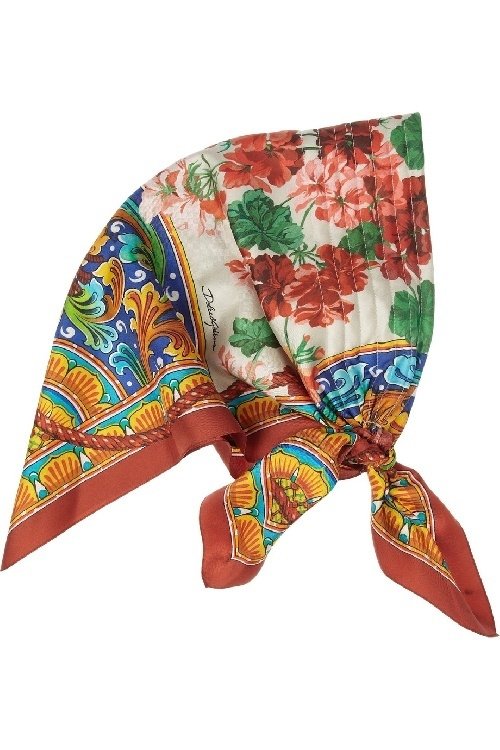 Шелковый платок - Dolce & Gabbana, 5200 рублей