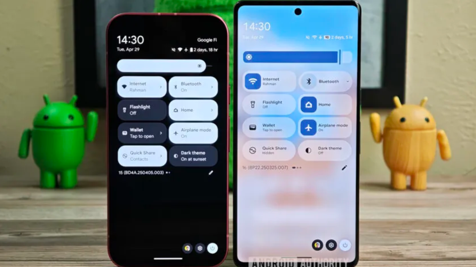 Старый и новый дизайн панели быстрых настроек в Android Старый и новый дизайн панели быстрых настроек в Android