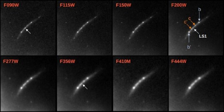 Изображения арки, в которой находится Мотра. Источник: Diego et al., arXiv, 2023