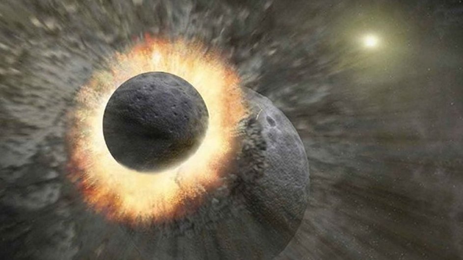 столкновение Тейи и Луны, образовавшее Луну столкновение Тейи и Луны, образовавшее Луну