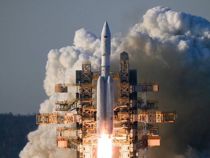 Старт ракеты "Ангара-А5" с космодрома Восточный 11 апреля 2024 года