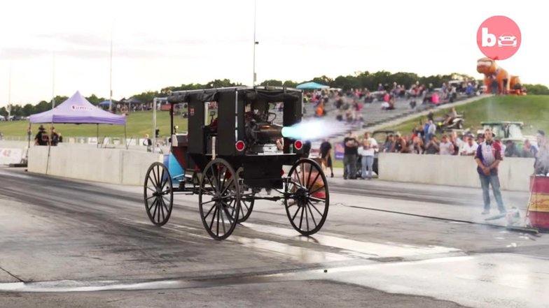 slide image for gallery: 25155 | Jet-Powered Amish Buggy