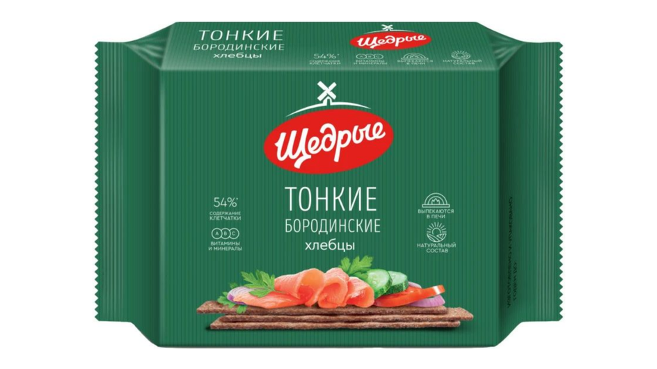 Хлебцы фирмы «Щедрые» серия тонкие бородинские Хлебцы фирмы «Щедрые» серия тонкие бородинские