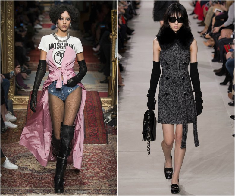 Слева: показ коллекции Moschino (Неделя моды в Милане); справа: показ коллекции Michael Kors Сollection (Неделя моды в Нью-Йорке)
Слева: показ коллекции Moschino (Неделя моды в Милане); справа: показ коллекции Michael Kors Сollection (Неделя моды в Нью-Йорке)
