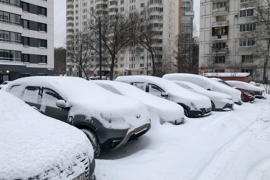 Последствия снегопада в Москве