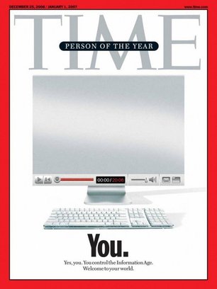 Slide image for gallery: 14661 | Именно в 2006 году журнал Time объявил человеком года… тебя! То есть любого пользователя Всемирной паутины. На обложке журнала было написано: «Да, ты. Ты контролируешь Век Информации. Добро пожаловать в твой мир».