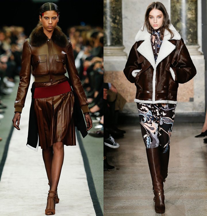 Показы коллекций Givenchy (слева) и Emilio Pucci