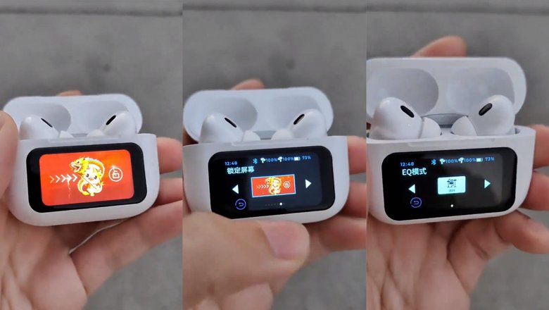 Та самая китайская копия AirPods Pro с экраном