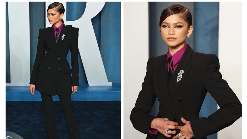 Зендея на Vanity Fair в образе total black