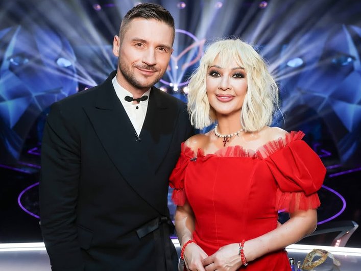 Лера Кудрявцева и Сергей Лазарев на шоу «Маска» Лера Кудрявцева и Сергей Лазарев на шоу «Маска»