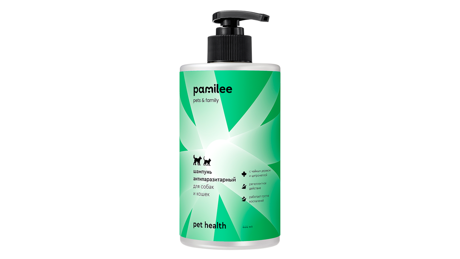 Средств от клещей и блох Pamilee Pet Health shampoo (шампунь) Средств от клещей и блох Pamilee Pet Health shampoo (шампунь)